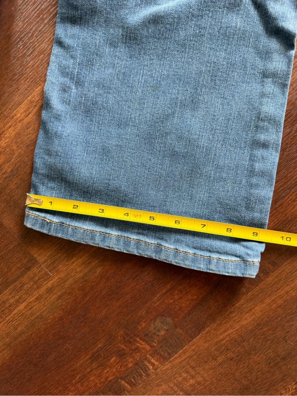 Levi's Perfectly Slimming 512 Women's Slim Bootcut Blue Studded Denim Jeans - Picture 7 of 9